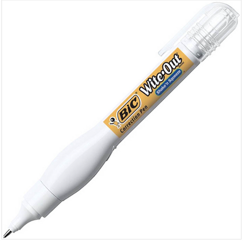 CORRECTION PEN BIC WITE-OUT SHAKE'N SQUEEZE 8ML