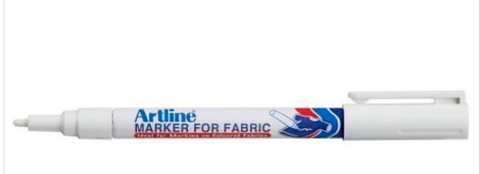MARKER ARTLINE EKC-1  FOR FABRIC WHITE 1.2MM
(IDEAL FOR MARKING ON COLOURED FABRICS)