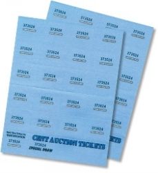 TICKETS CENT AUCTION COLOURED PK500 SHEETS