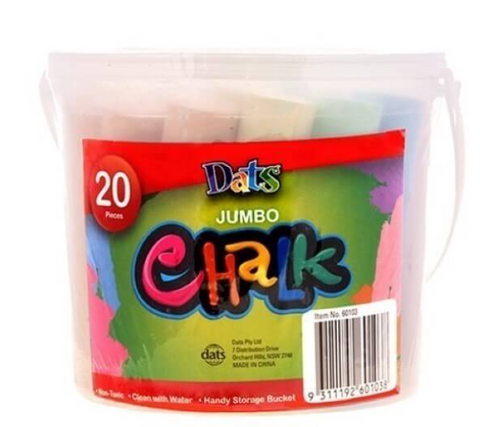 CHALK JUMBO BUCKET ASSORTED COLOURS 20'S
DATS