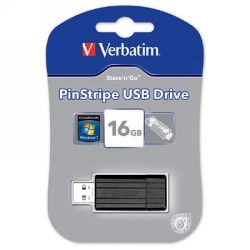 VERBATIM USB 2.0 USB PINSTRIPE 16GB - ASSORTED COLOURS