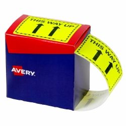 THIS WAY UP LABEL AVERY MEGA DISPENSER FLUORO 75MMX99.6MM PK750