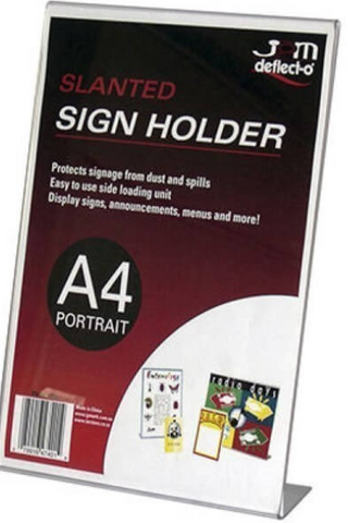 SIGN HOLDER A4 PORTRAIT SLANTED 47401