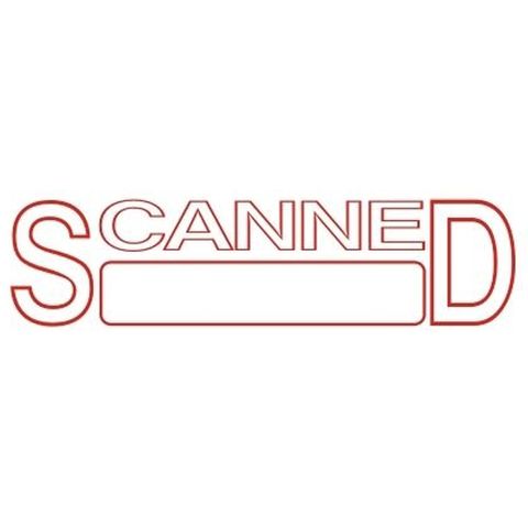 STAMP SCANNED (DATE) RED PRE-INKED DESKMATE