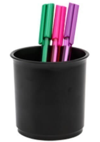 PENCIL CUP ROUND ITALPLAST/KINGS BLACK I50