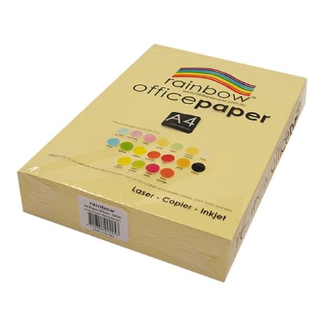 RAINBOW OFFICE A4 COPY PAPER 80GSM PASTEL SAND PK500