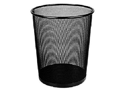 MESH WASTE BIN BLACK 27 LITRE