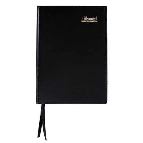 DIARY NORWICH 2026  A5  WEEK TO OPENING
SPIRAL BOUND  LEATHERGRAIN COVER 
HOURLY APPOINT  9AM - 5PM  MON TO FRI