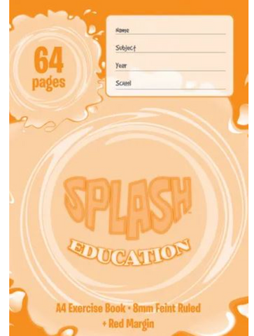 EXERCISE BOOK A4 8MM 64 PAGE