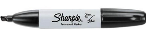 SHARPIE BROAD CHISEL BLACK MARKER