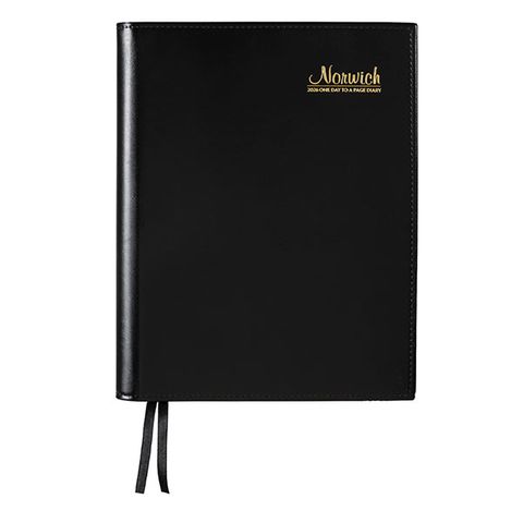 DIARY NORWICH 2026 QUARTO  DAY TO PAGE
SPIRAL BOUND  LEATHERGRAIN COVER  210X260MM