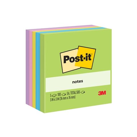 POST IT NOTE 654-5AU 76X76MM CAPETOWN (NEON COLOURS)