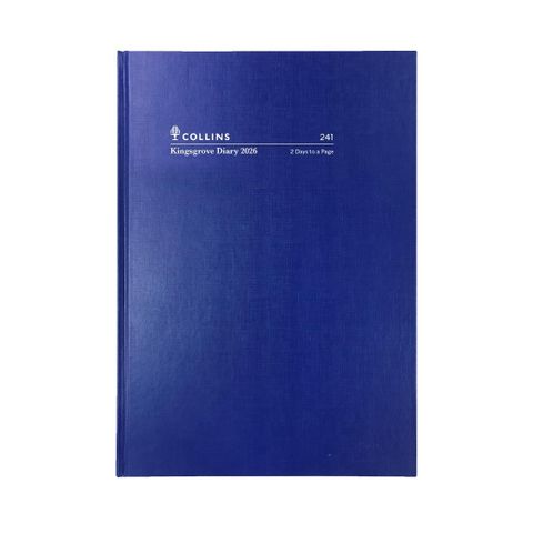 DIARY KINGSGROVE A4 2026 2 DAYS TO A PAGE HARD COVER