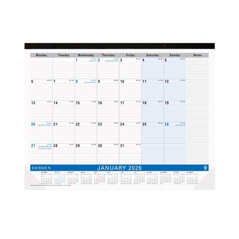 DEBDEN PLANNER 2026 TABLE TOP MONTH TO VIEW
420X594MM