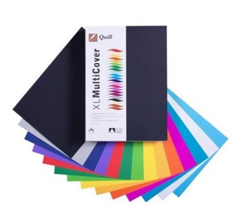 PAPER COVER QUILL XL A4 125GSM ASSORTED COLOURS PK500
