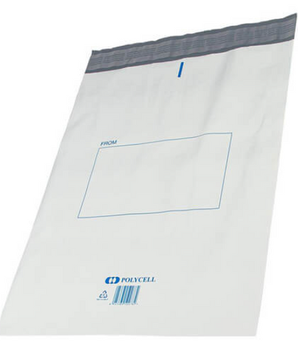 BAG COURIER TUFF PLASTIC 600X650 + 50MM FLAP PK50