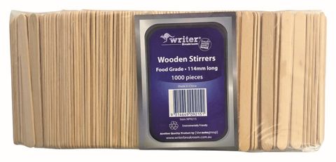 STIRRERS WOODEN 114MM PK1000 WRITER