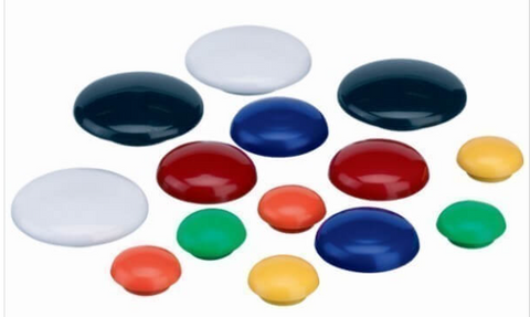 MAGNETIC BUTTONS YELLOW 20MM PK10 QUARTET