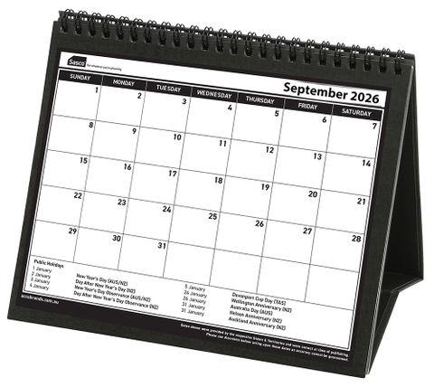 CALENDAR 2026 SASCO 210X180MM TRIFOLD MONTH TO VIEW