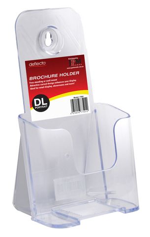 BROCHURE HOLDER DL SIZE PORTRAIT FREESTAND OR WALL MOUNT