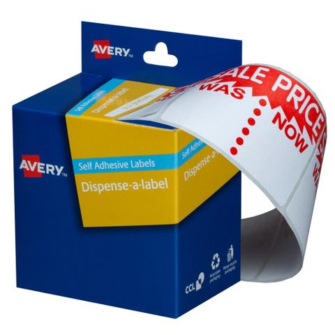 LABEL DISPENSER AVERY SALES WAS/NOW 44X63MM 939309