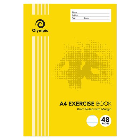 EXERCISE BOOK A4 48P 8mm