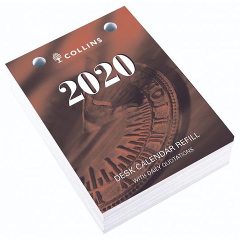 COLLINS DEBDEN DESK CALENDAR REFILL TOP OPENING 2026  DCRT