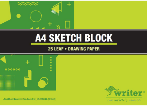 SKETCH BLOCK A4 25 LEAF WRITER