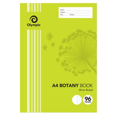 BOTANY BOOK A4 8MM RULED 96PG