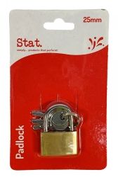 PADLOCK BRASS STAT 25MM