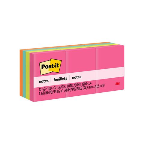 POST IT NOTES 653AN 36X51MM CAPETOWN PACK12 (SMALL NOTES)