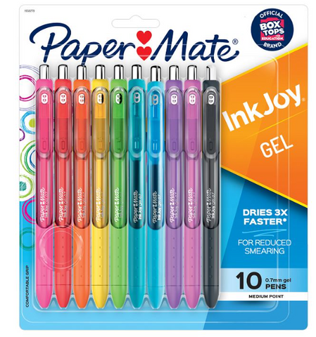PEN PAPERMATE INKJOY GEL 0.7MM FASHION PACK OF 10