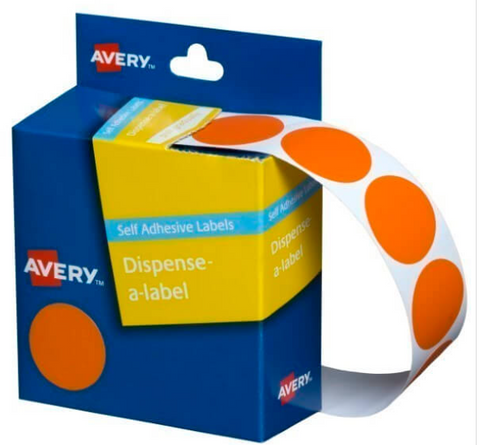 24MM AVERY ORANGE CIRCLE BOX 350