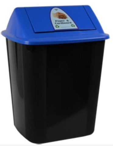 BIN WASTE SEPARATION PAPER/CARDBOARD I184 BLUE 320LX360WX520H 32 LITRE