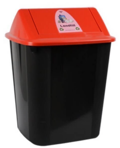 BIN WASTE SEPARATION LANDFILL I184 RED 320LX360WX520H 32 LITRE
