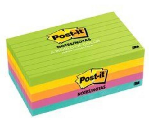 POST IT NOTE 6355AU 76X127MM JAIPUR RULED PK5