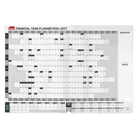 WALL PLANNER FINANCIAL YEAR 26-27 SASCO 874X607MM