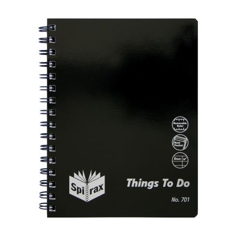 SPIRAX 701 THINGS TO DO A5 SPIRAL NOTEBOOK
96 PAGE - 9312828567391