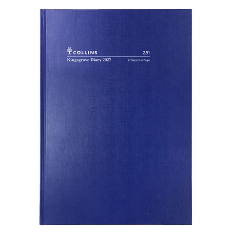 DIARY KINGSGROVE A5 2027 2 DAYS PER PAGE HARD COVER
