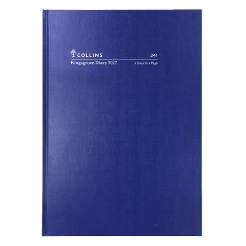 DIARY KINGSGROVE A4 2027 2 DAYS TO PAGE HARD COVER