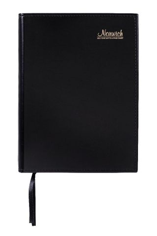 DIARY NORWICH 2027 A5 DAY TO PAGE SPIRAL BOUND LEATHERGRAIN COVER HALF HOURLY APPOINTMENTS 8AM - 7.30PM MONDAY TO SUNDAY