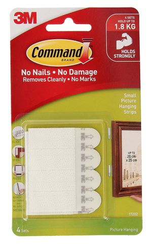 COMMAND SMALL PICTURE HANGING STRIPS HOLDS UP TO 1.8KG 17202