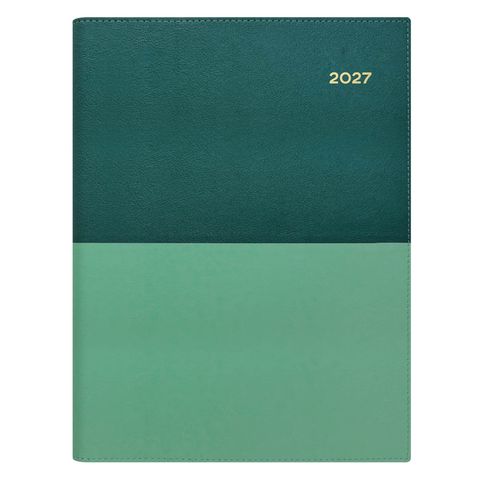 DIARY VANESSA A4 SPIRAL 145.V53  DAY TO PAGE TEAL 2027