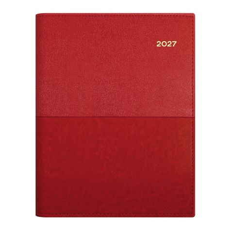 DIARY VANESSA A5 SPIRAL 185.V15 DAY TO PAGE RED 2027