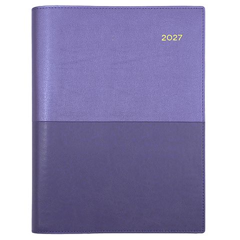 DIARY VANESSA A4 SPIRAL WEEK TO VIEW 345.V55 PURPLE 2027