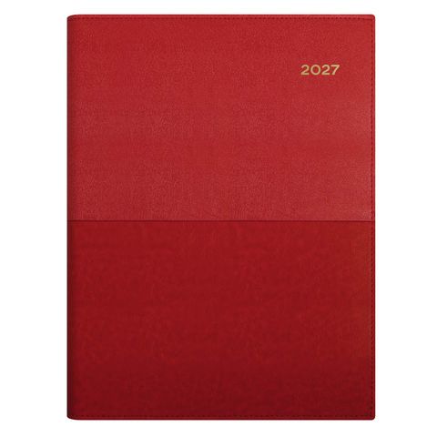 DIARY VANESSA A4 SPIRAL 145.V15 DAY TO PAGE RED 2027