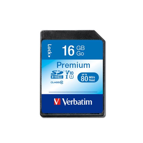 VERBATIM 16GB SDHC CARD UP TO 80MB/S READ SPEED 533X CLASS 10