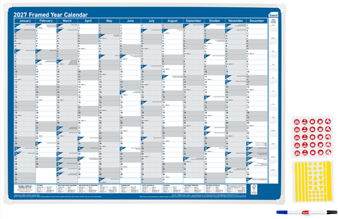 YEAR PLANNER 2027 FRAMED SASCO 700X1000MM