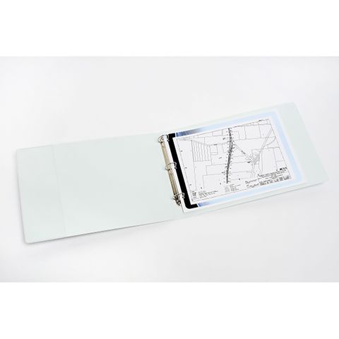 MARBIG CLEARVIEW INSERT BINDER A3 3D 25MM LANDSCAPE WHITE - 9312311160870