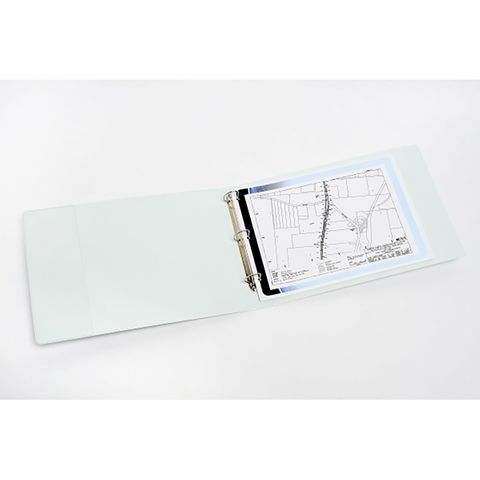 BINDER INSERT BINDER A3 3D 32MM LANDSCAPE WHITE - CLEARVIEW